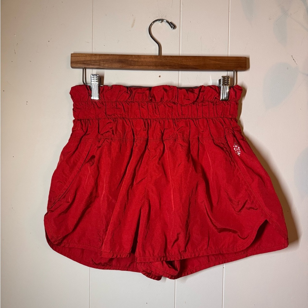 FP Movement by Free People High Waist Red Shorts